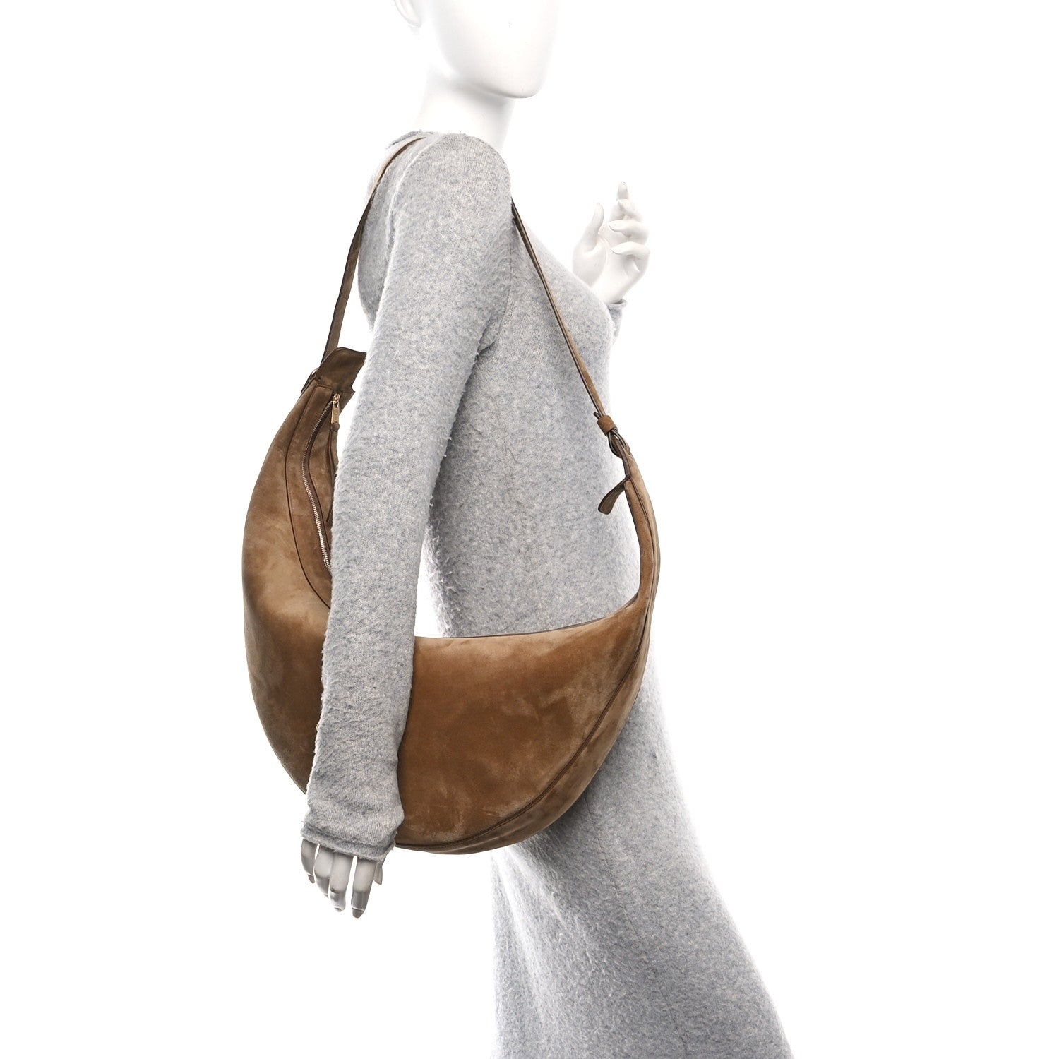 Suede Augustina Hobo Toffee
