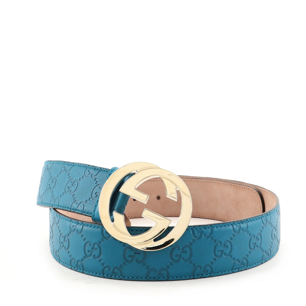 Interlocking G Belt Guccissima Leather Wide 95
