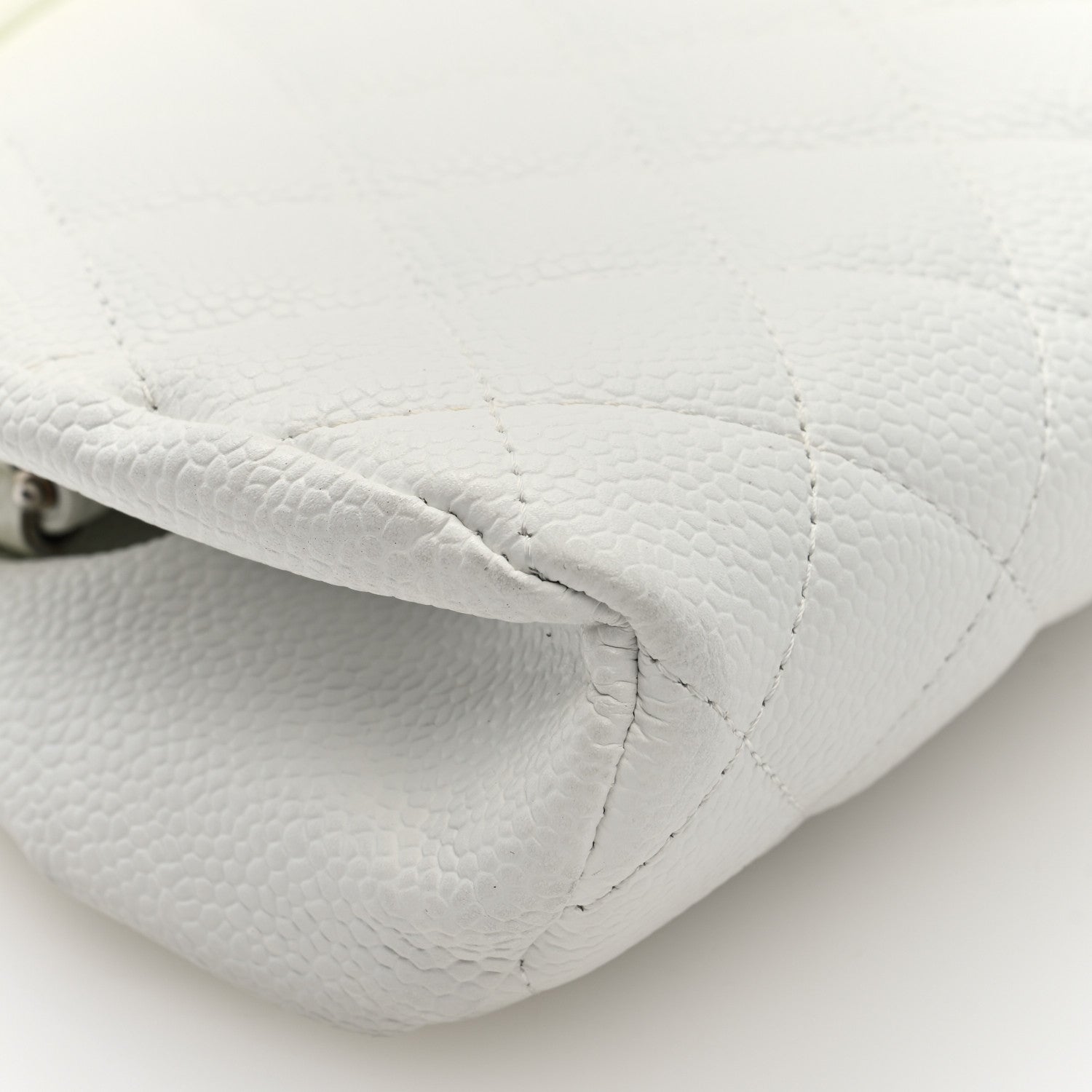 Caviar Quilted Timeless Clutch White