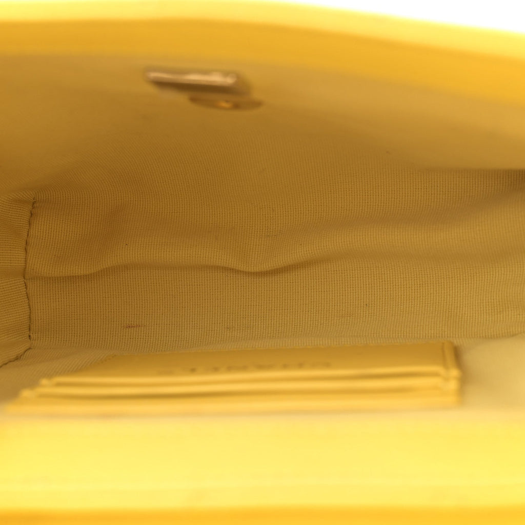 Caviar Quilted Handy Box Vanity Case Yellow