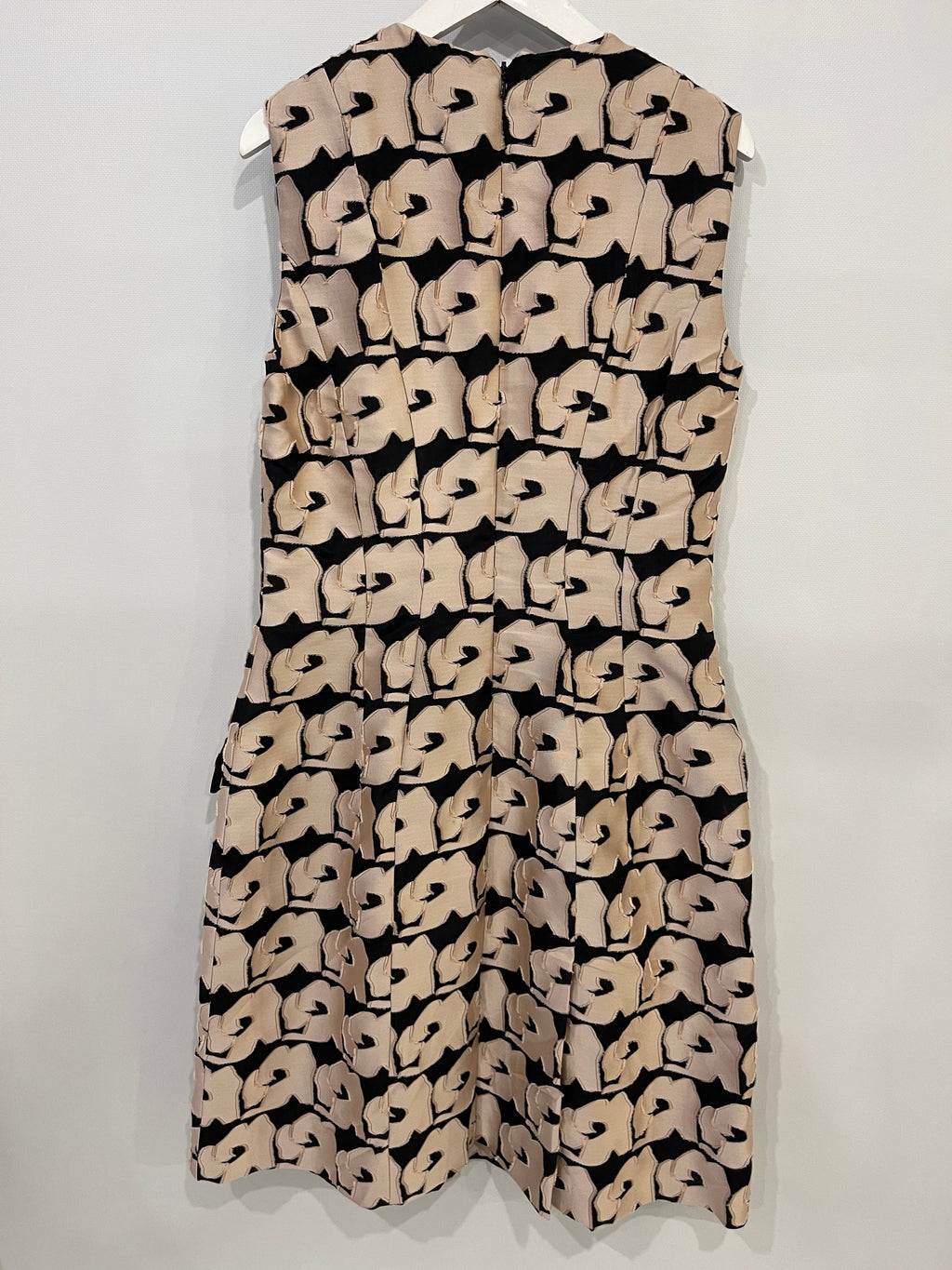 Christian Dior Metallic Pink and Black Textured Sleeveless Dress Size FR 42 (UK 14)