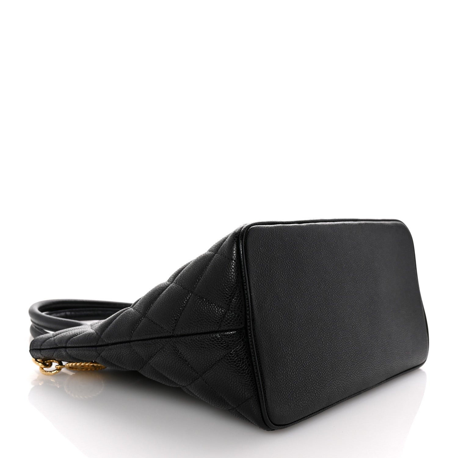 Caviar Quilted Medallion Tote Black