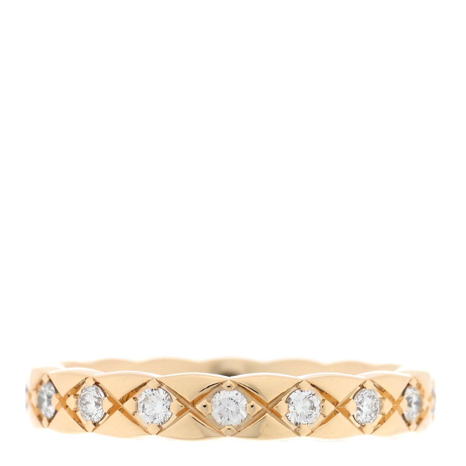 18K Yellow Gold Diamond Mini Coco Crush Ring 50 5.25