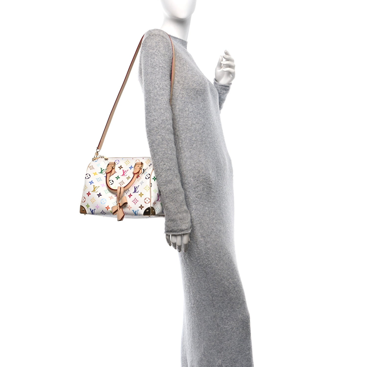 LV X TM Monogram Multicolor Speedy Bandouliere 25 White