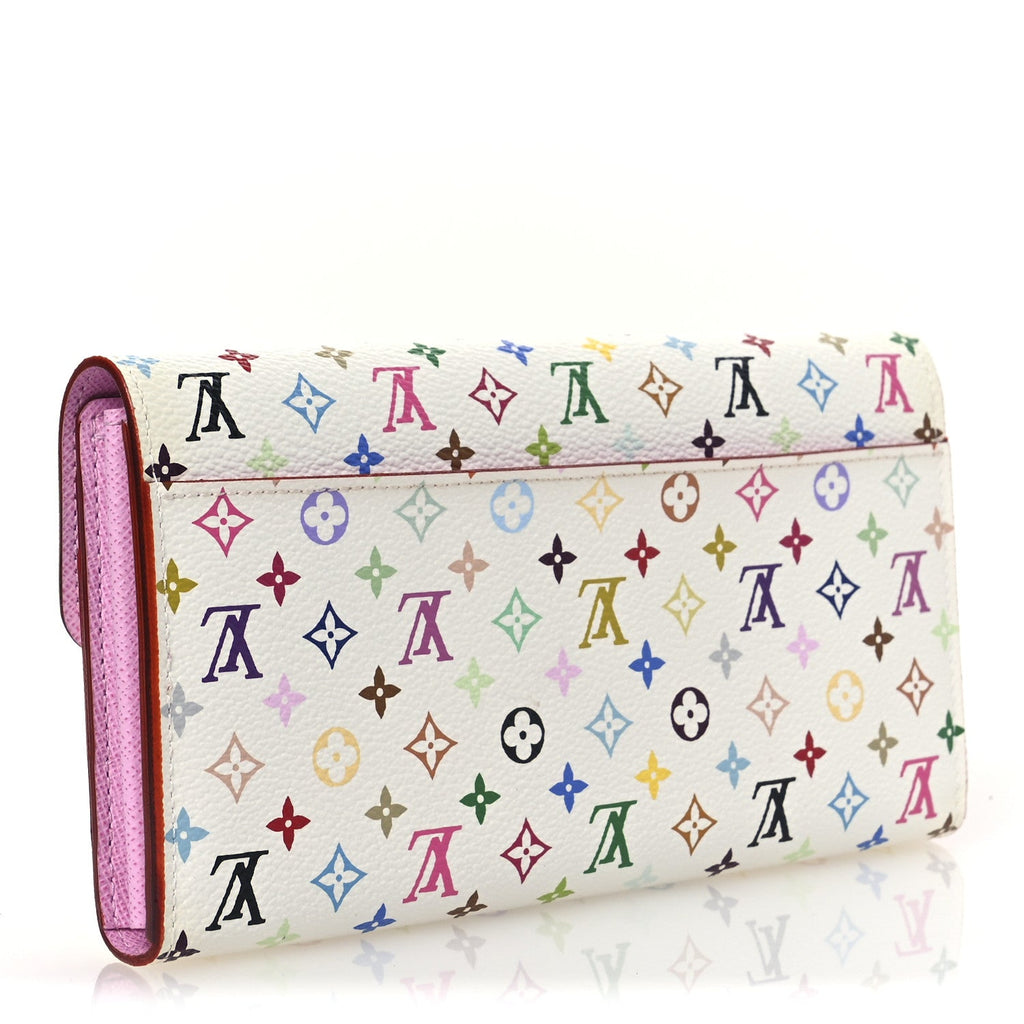 Monogram Multicolor Sarah Wallet NM White Litchi