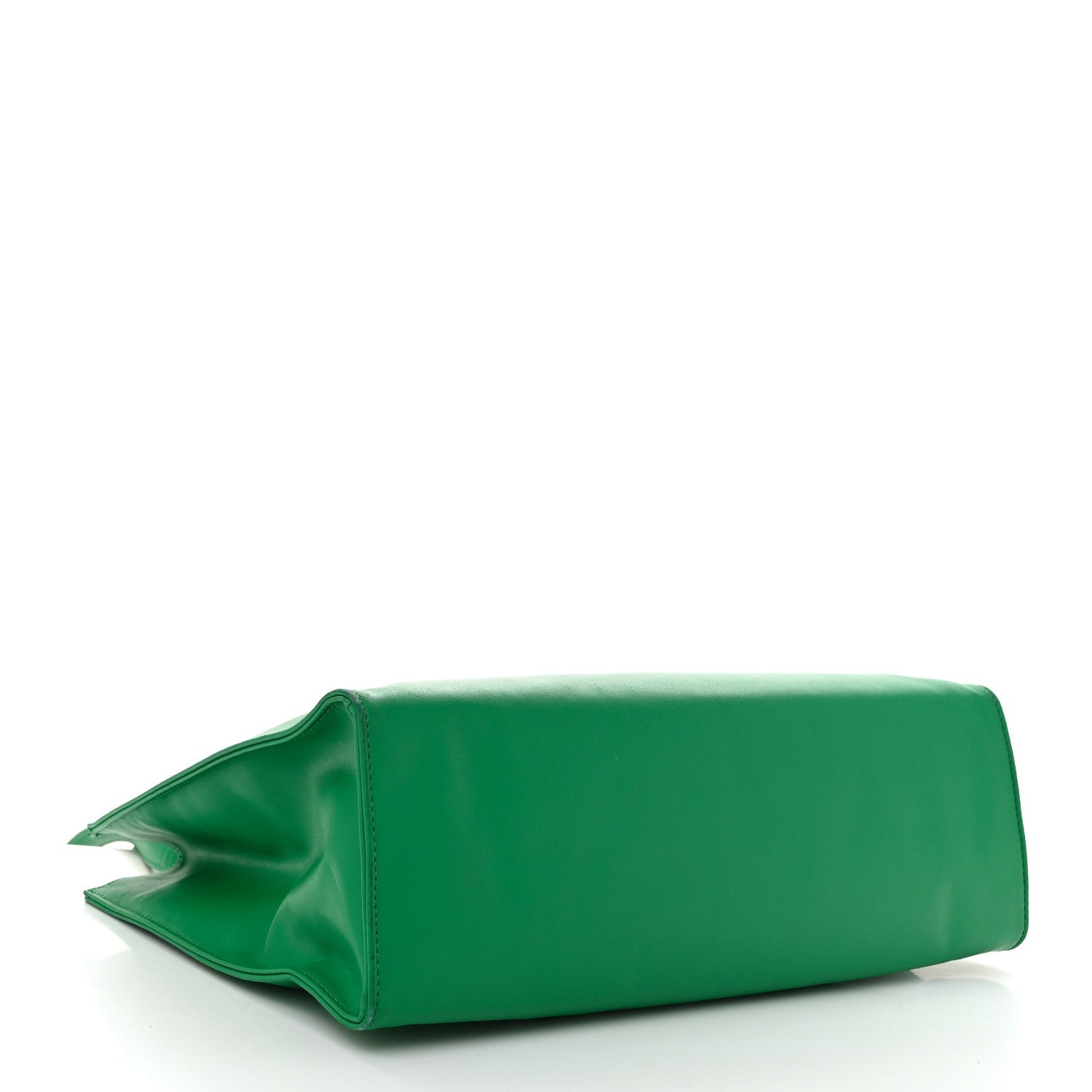 Vegan Leather Medium Shopping Bag Greenscreen