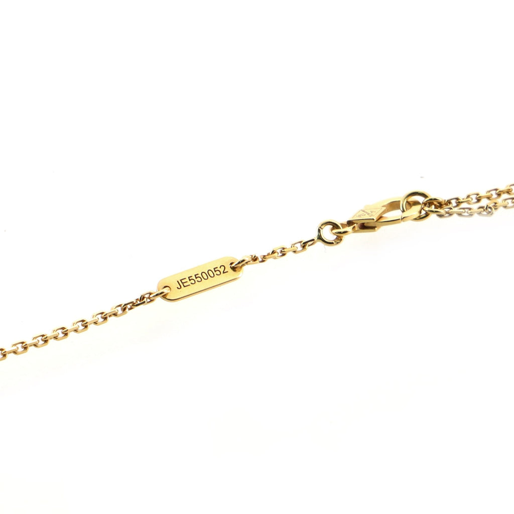 Vintage Alhambra Pendant Necklace 18K Yellow Gold and Onyx