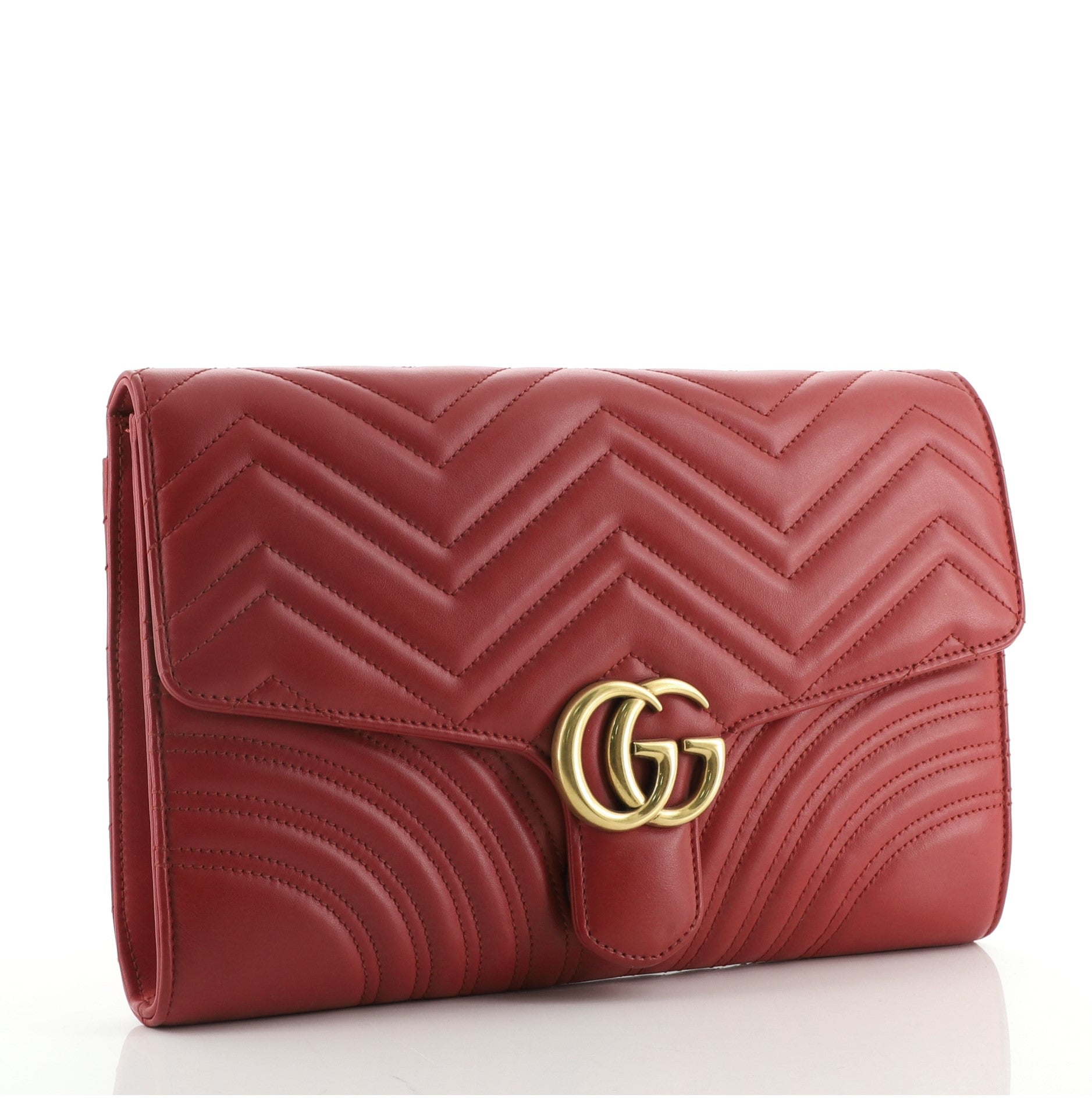 GG Marmont Flap Clutch Matelasse Leather