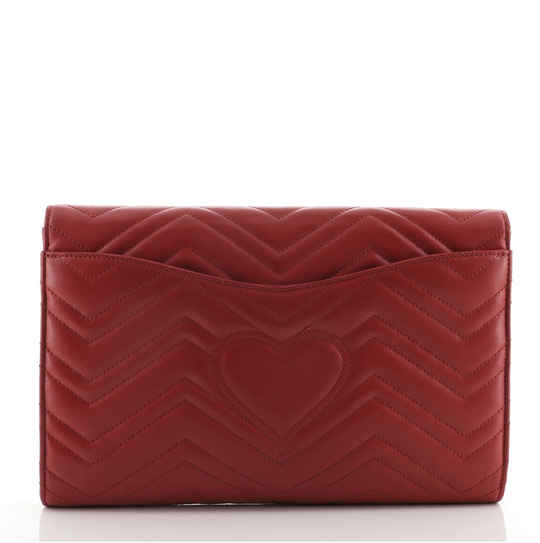GG Marmont Flap Clutch Matelasse Leather