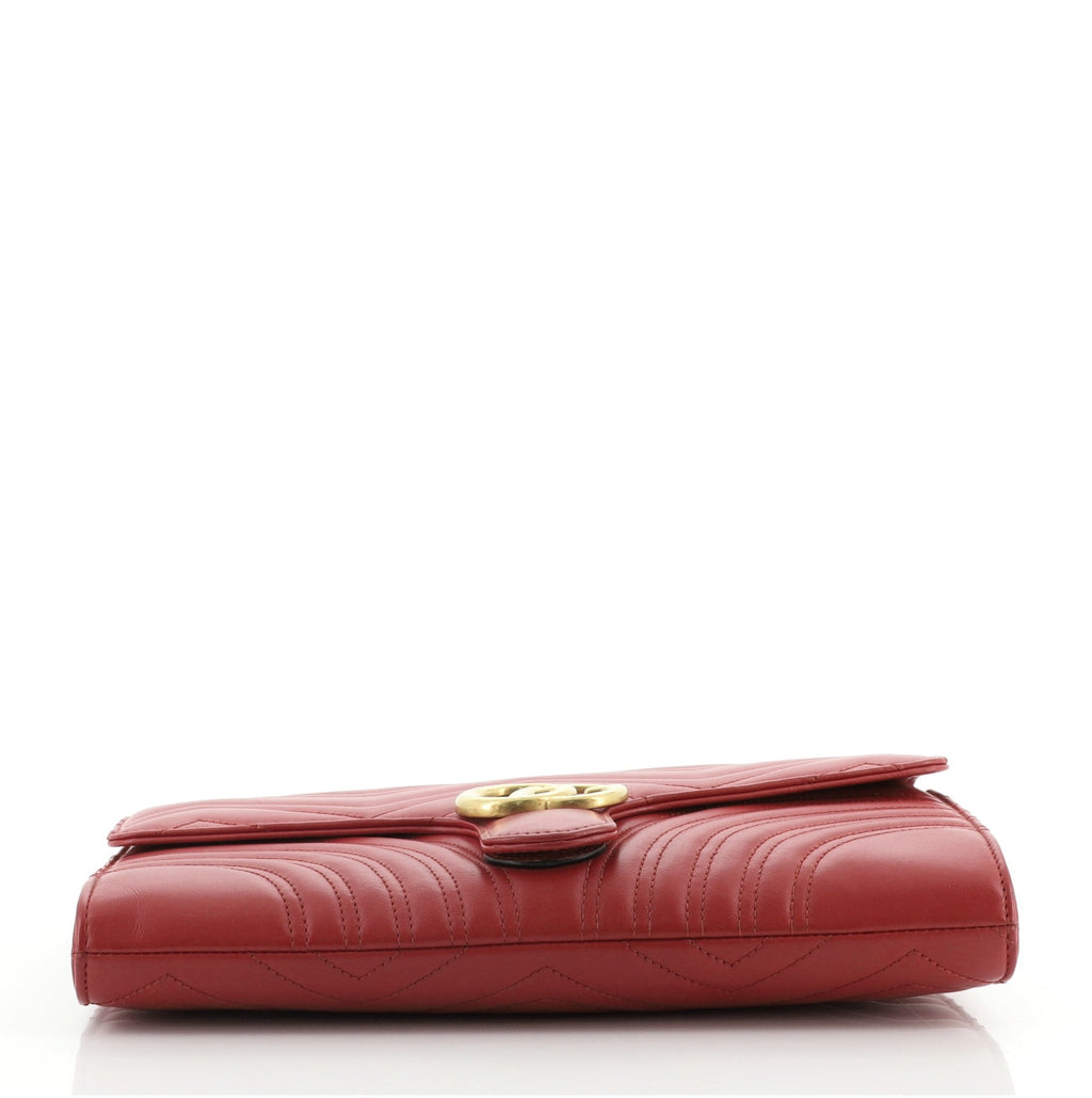 GG Marmont Flap Clutch Matelasse Leather