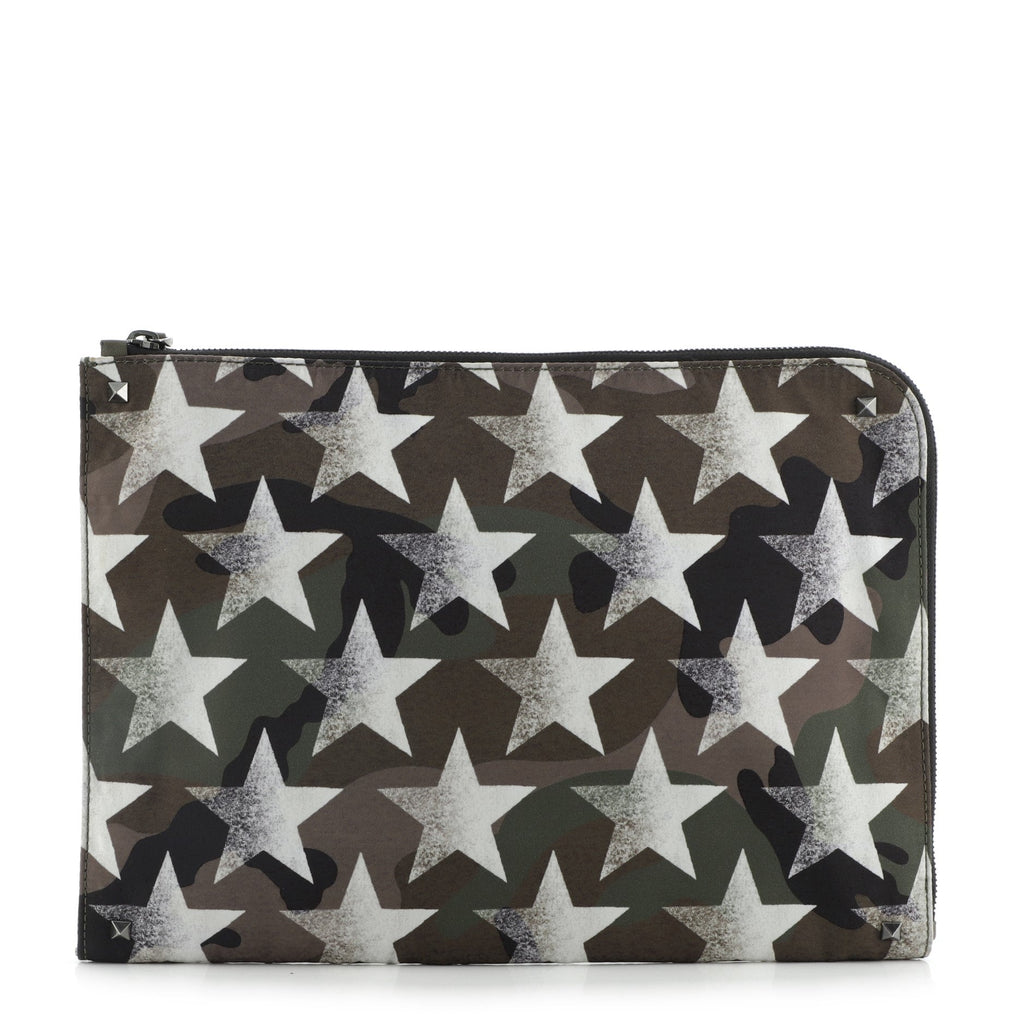 Camustars Zip Clutch Printed Camo Nylon