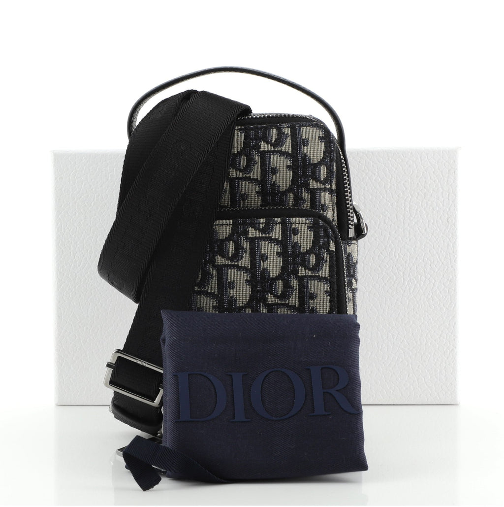 Zip Around Crossbody Pouch Oblique Canvas Mini