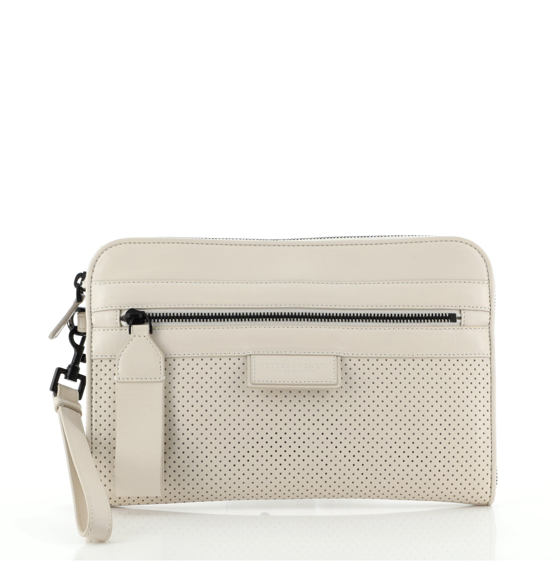 Wristlet Clutch Perforated Leather Medium