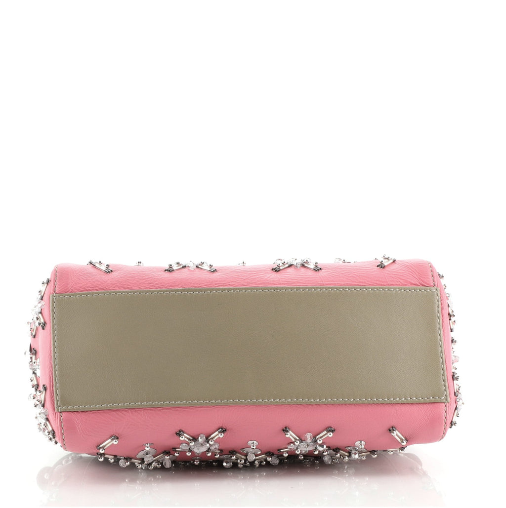 Peekaboo Bag Crystal Embellished Ombre Leather Mini