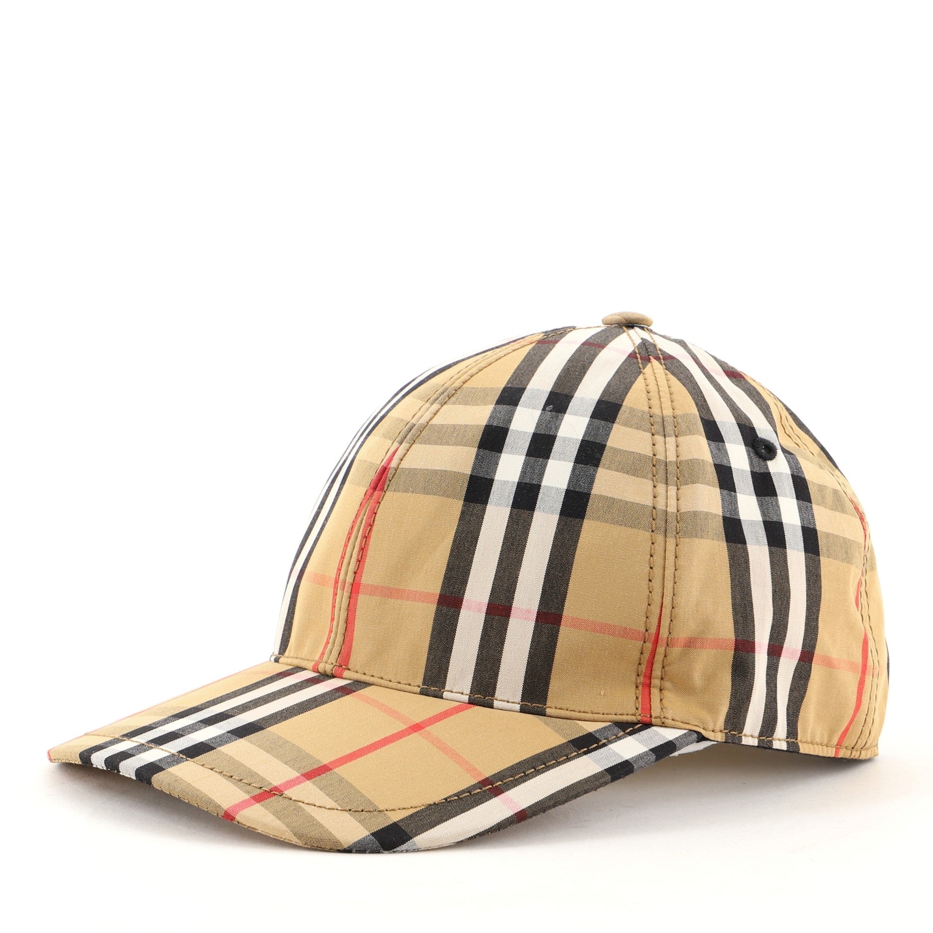 Baseball Cap Vintage Check Canvas Medium