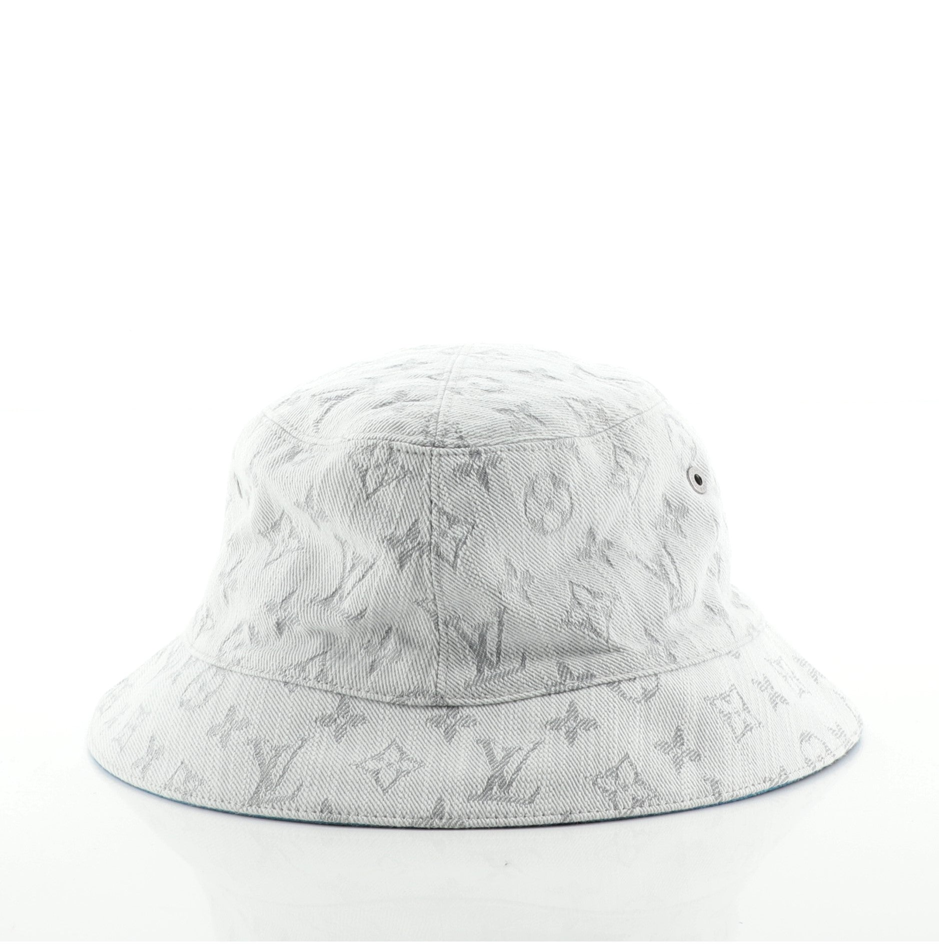 Reversible Bucket Hat Monogram Denim Large