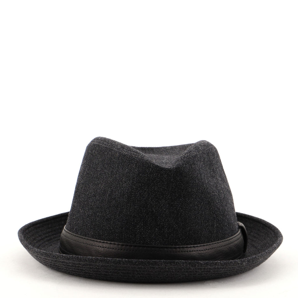 Fedora Hat Wool with Leather Medium