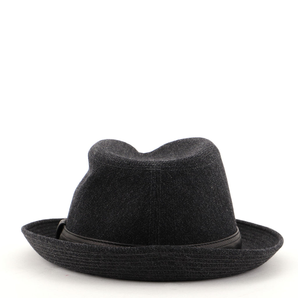 Fedora Hat Wool with Leather Medium