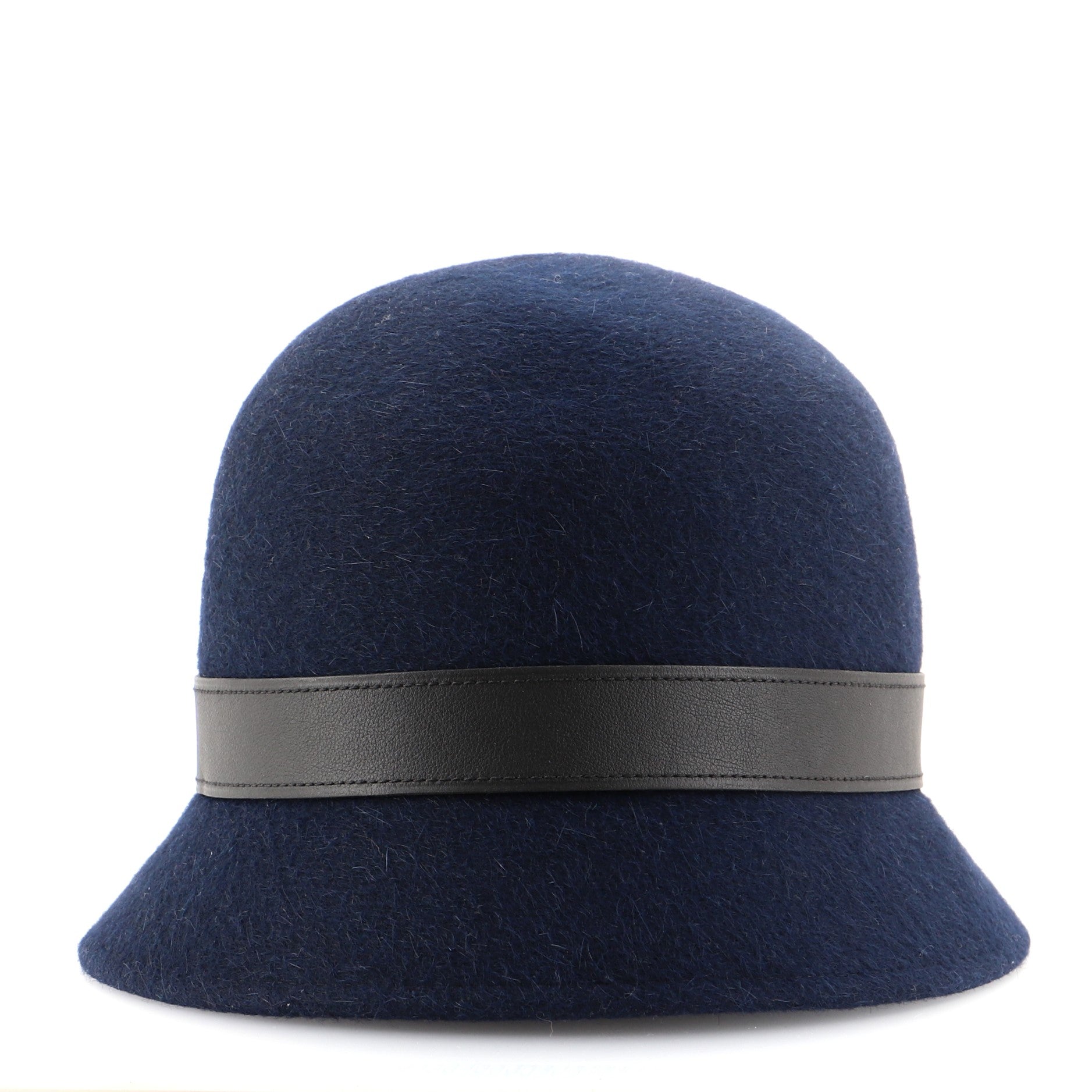 Fedora Hat Wool with Leather Medium