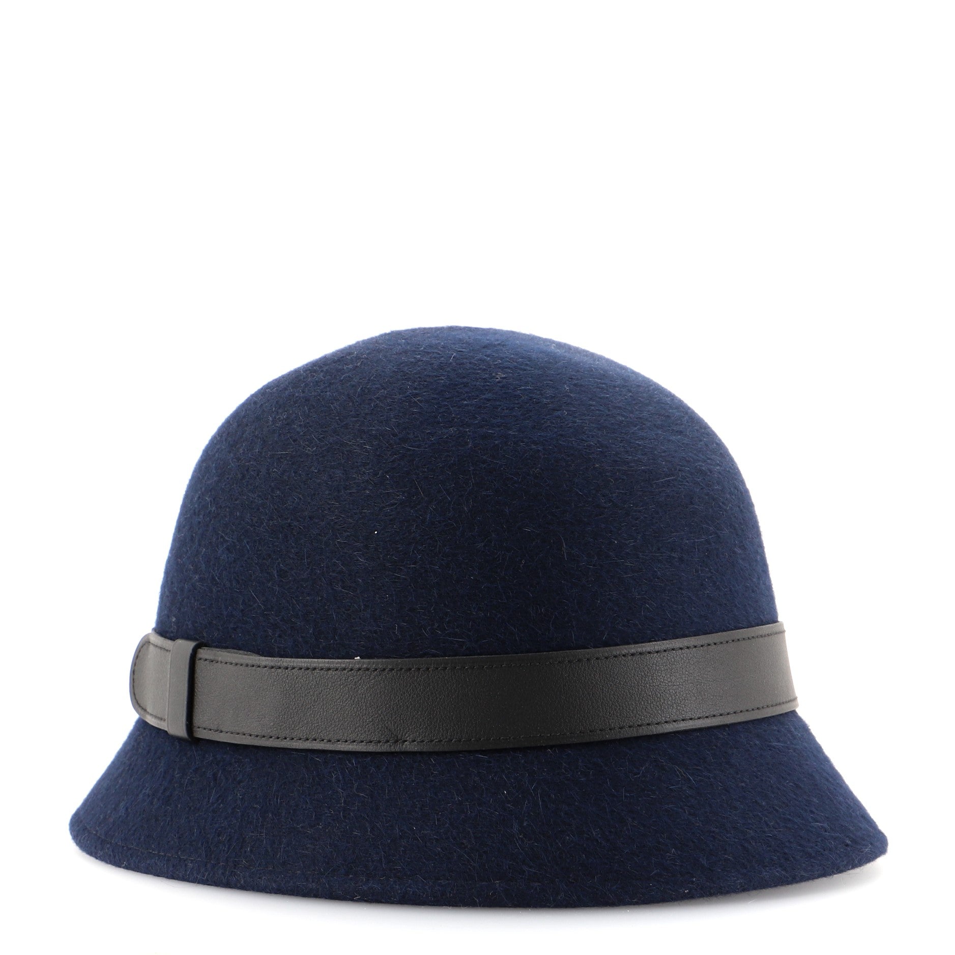 Fedora Hat Wool with Leather Medium