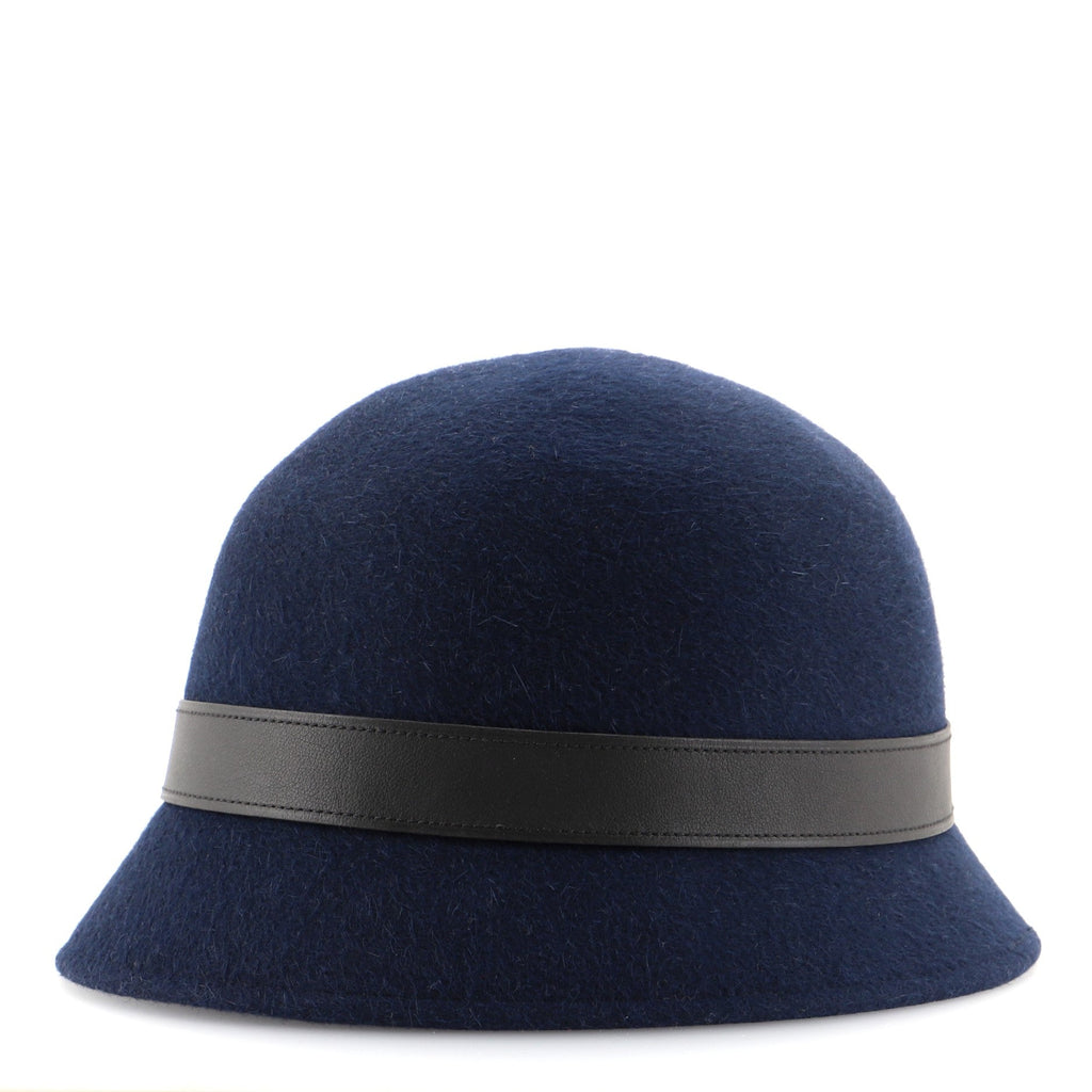 Fedora Hat Wool with Leather Medium