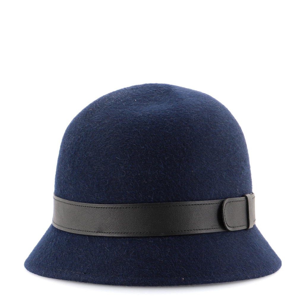 Fedora Hat Wool with Leather Medium