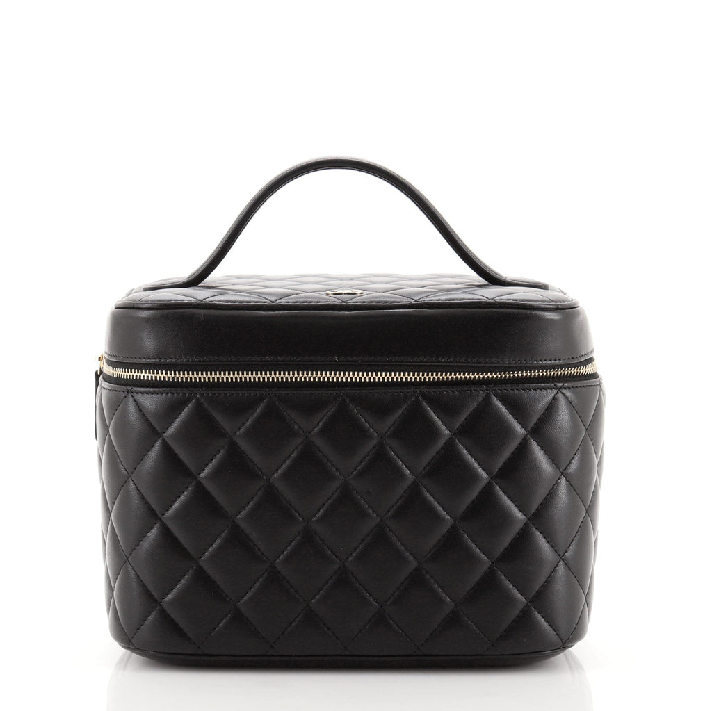 Cosmetic Case Quilted Lambskin Small
