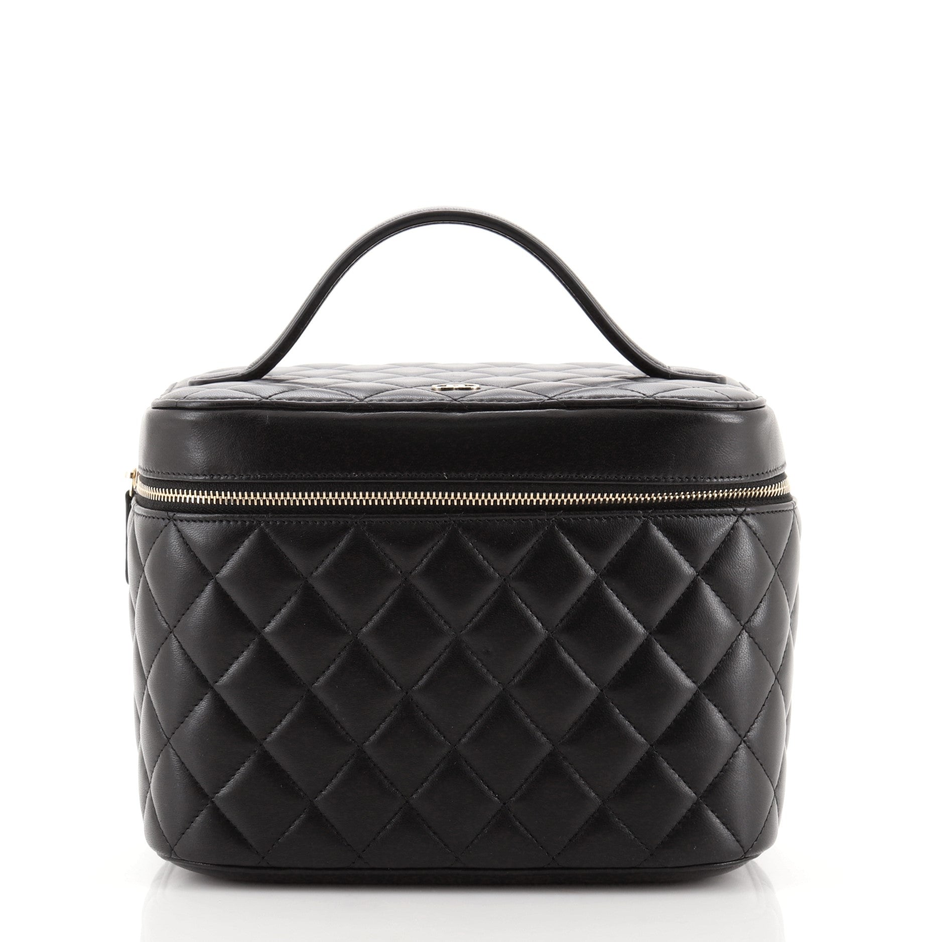 Cosmetic Case Quilted Lambskin Small