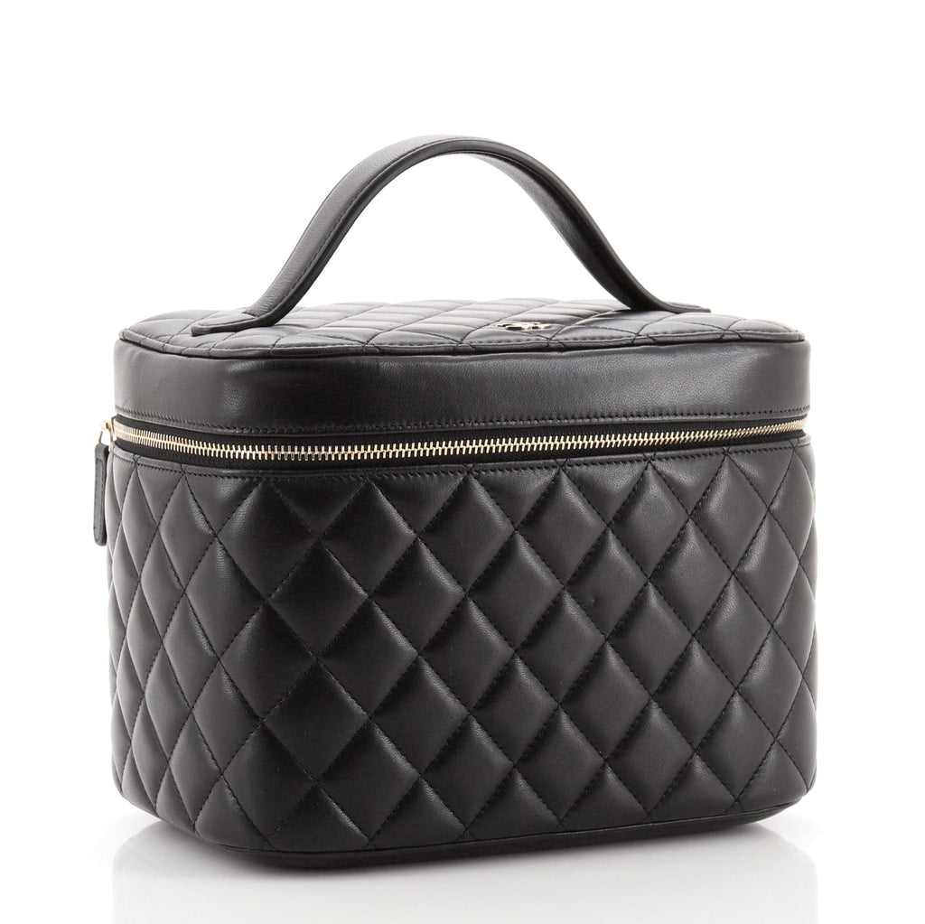 Cosmetic Case Quilted Lambskin Small