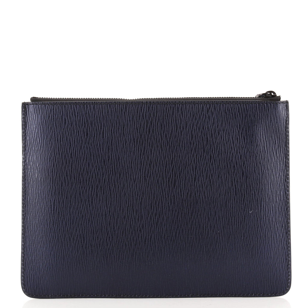 Front Pocket Wristlet Clutch Leather Medium