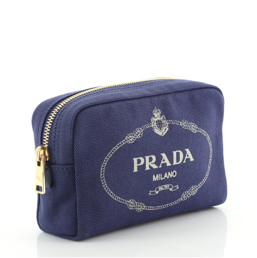 Logo Cosmetic Pouch Canvas Mini