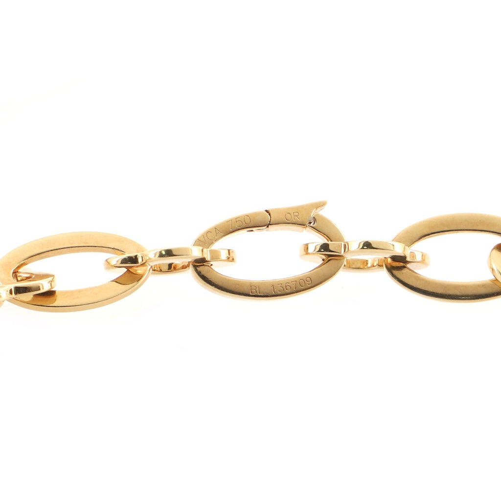 Byzantine Alhambra Chain Link Necklace 18K Yellow Gold