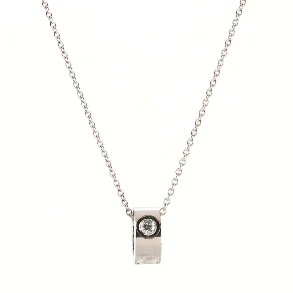 Empreinte Pendant Necklace 18K White Gold and Diamond