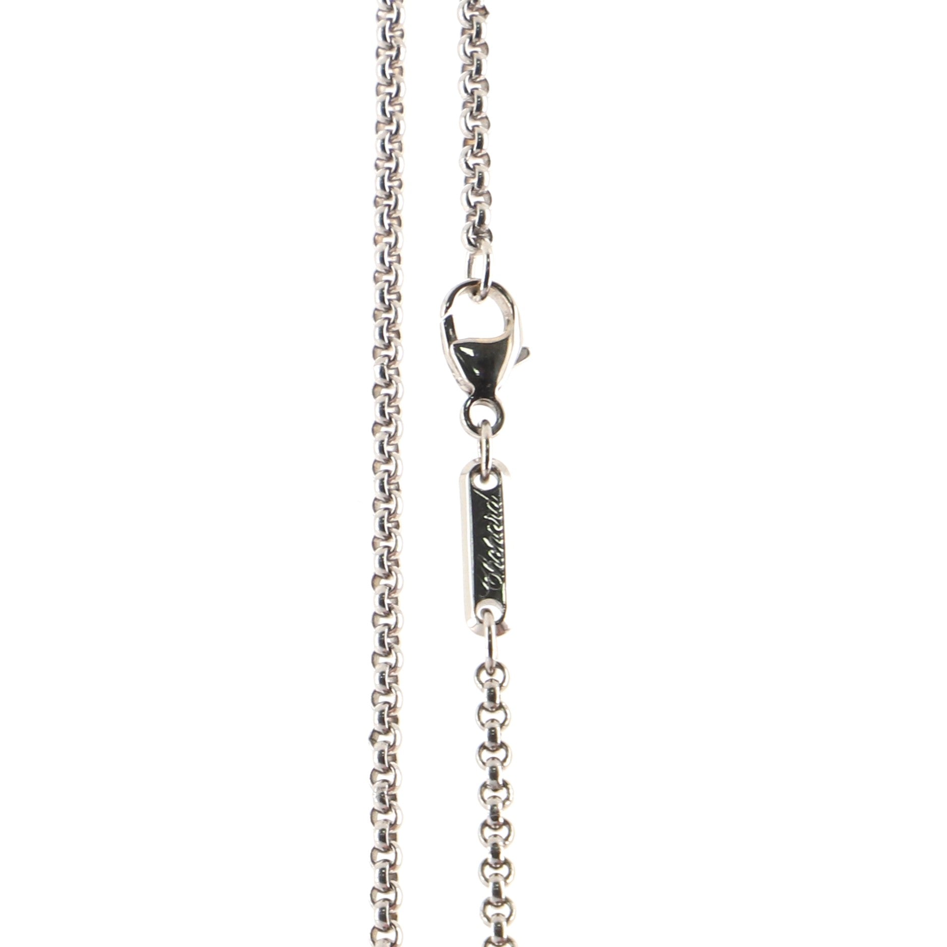 Happy Diamonds Heart Pendant Necklace 18K White Gold and Diamond