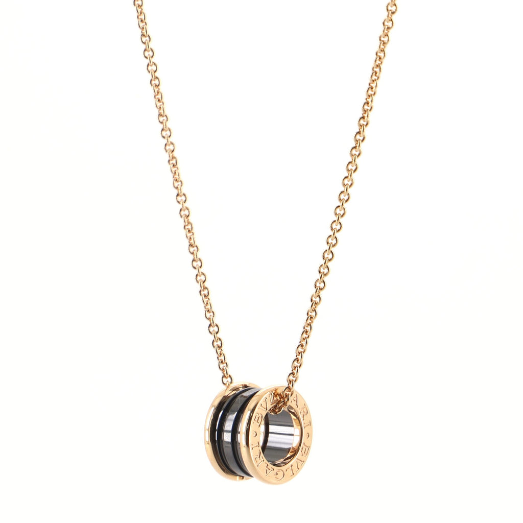 B.Zero1 Pendant Necklace 18K Rose Gold and Ceramic