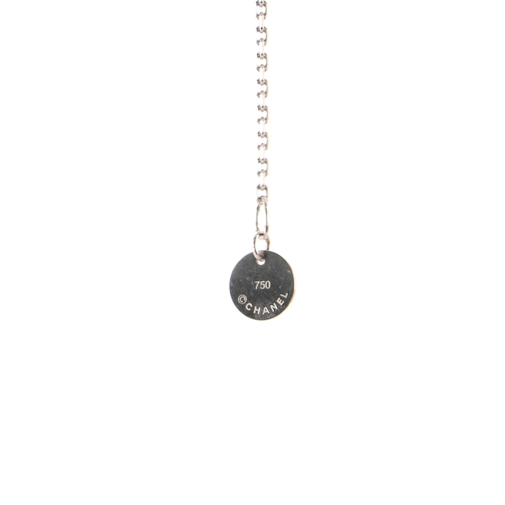 Ultra Pendant Necklace 18k White Gold with Diamonds and Hematite
