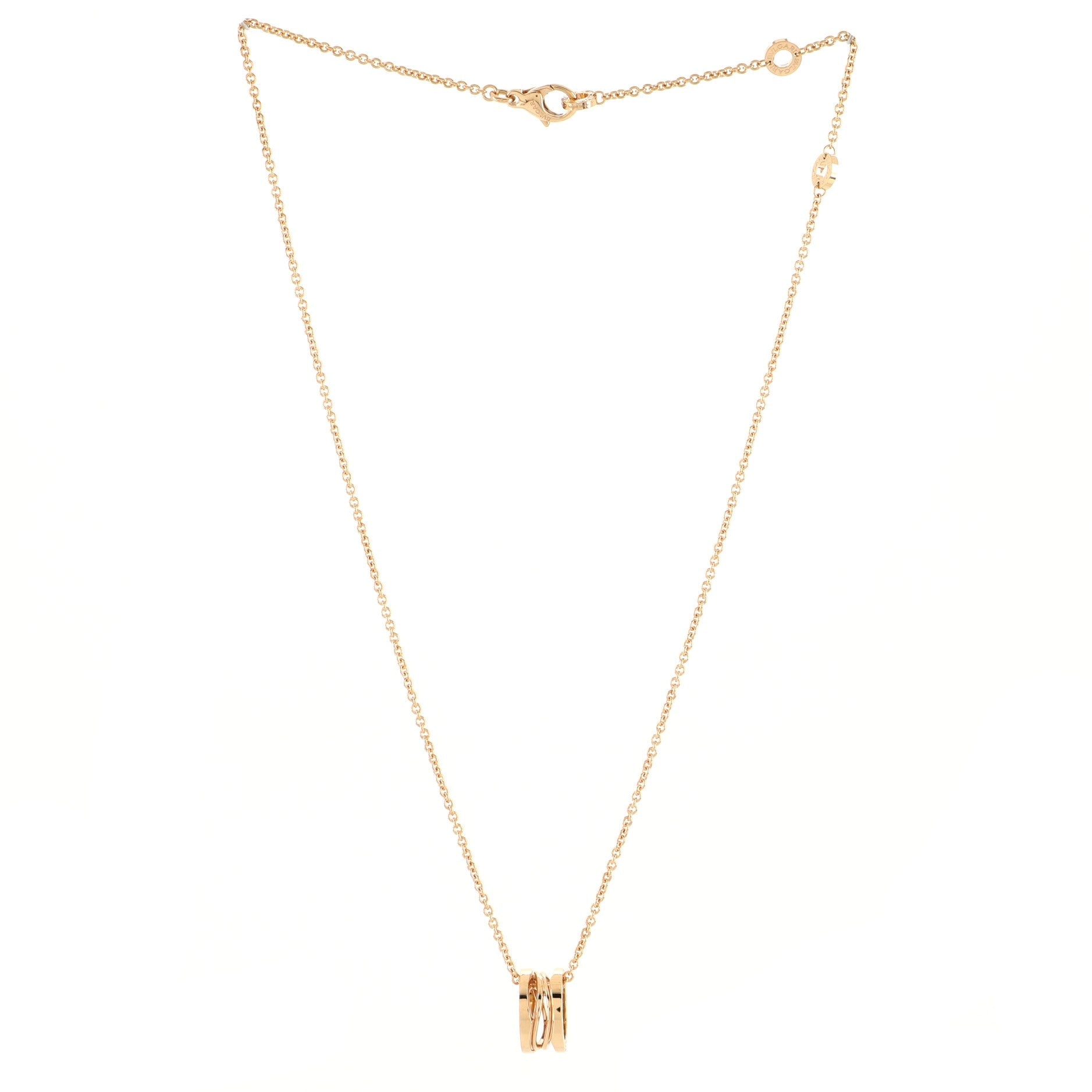 B.Zero1 Legend Pendant Necklace 18K Rose Gold