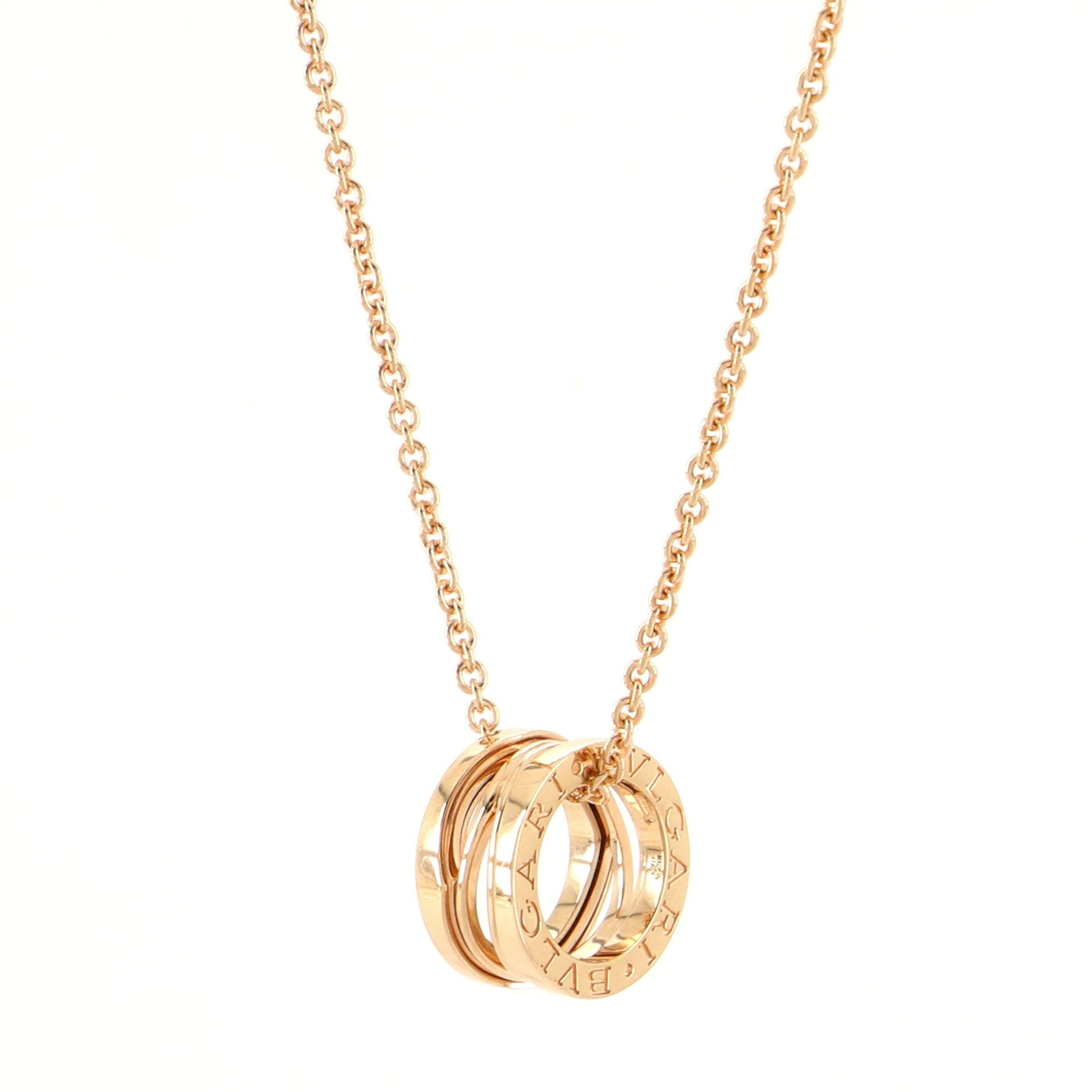 B.Zero1 Legend Pendant Necklace 18K Rose Gold