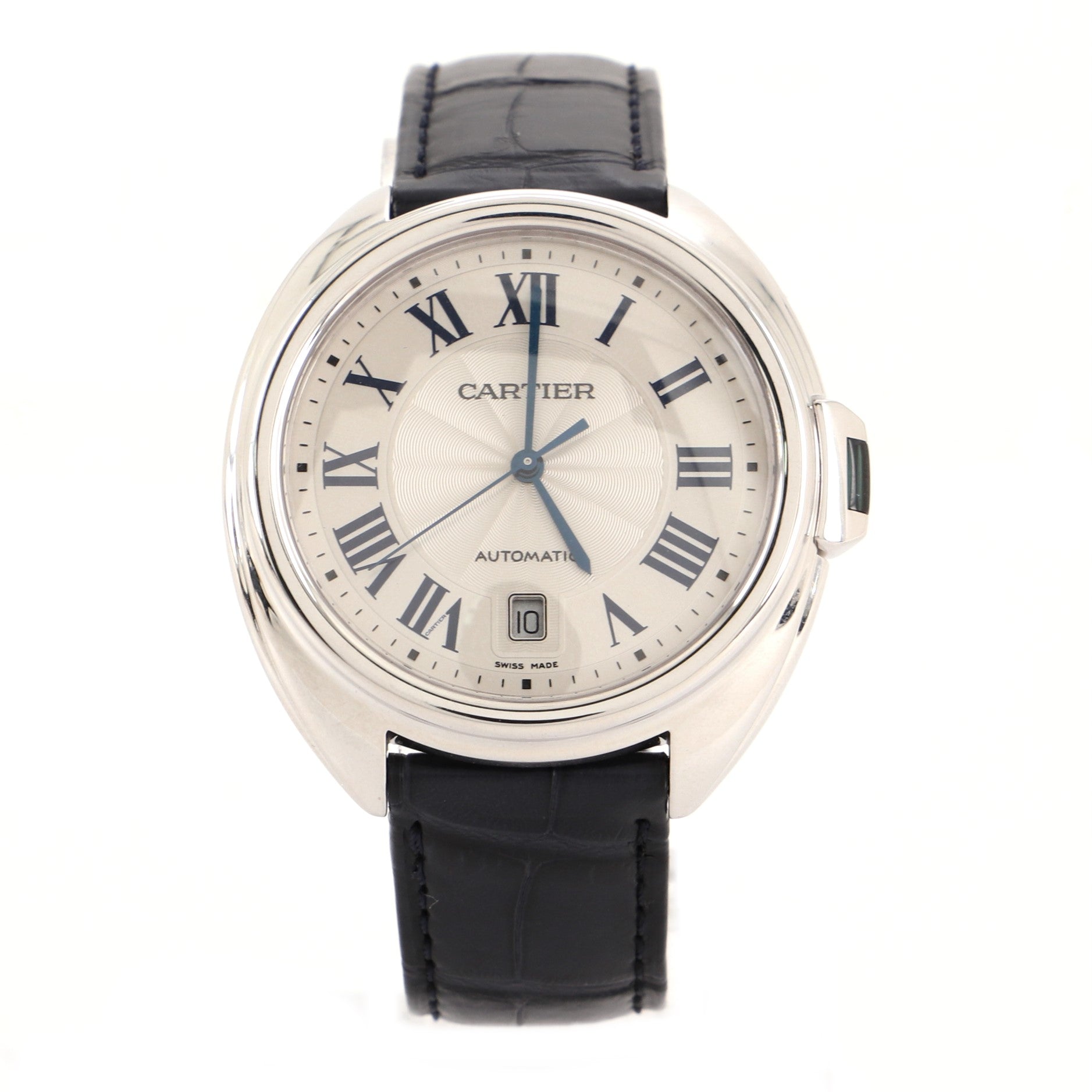 Cle de Cartier Automatic Watch White Gold and Alligator 40