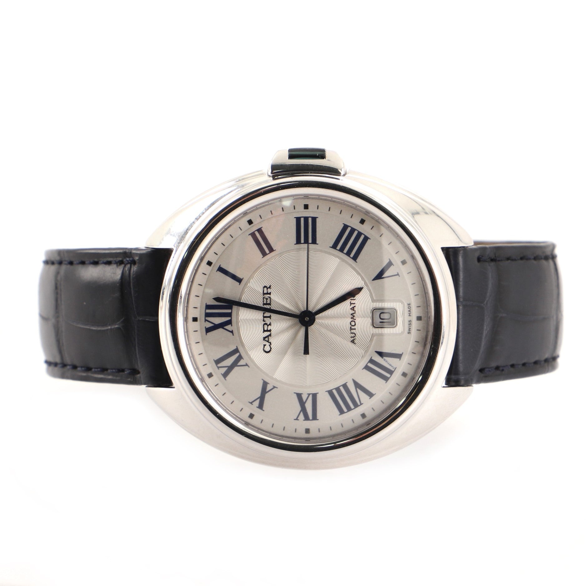 Cle de Cartier Automatic Watch White Gold and Alligator 40