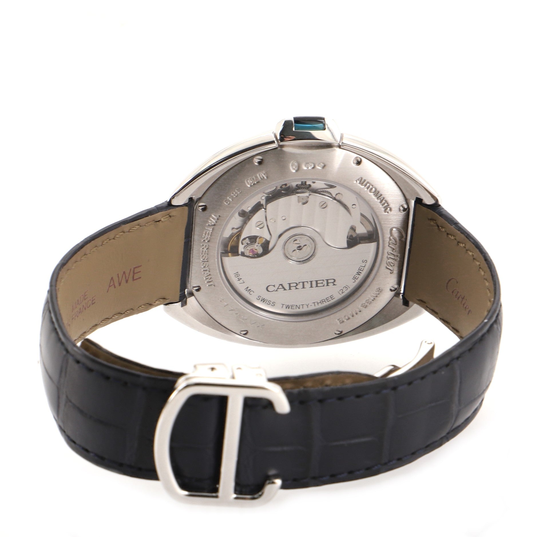 Cle de Cartier Automatic Watch White Gold and Alligator 40