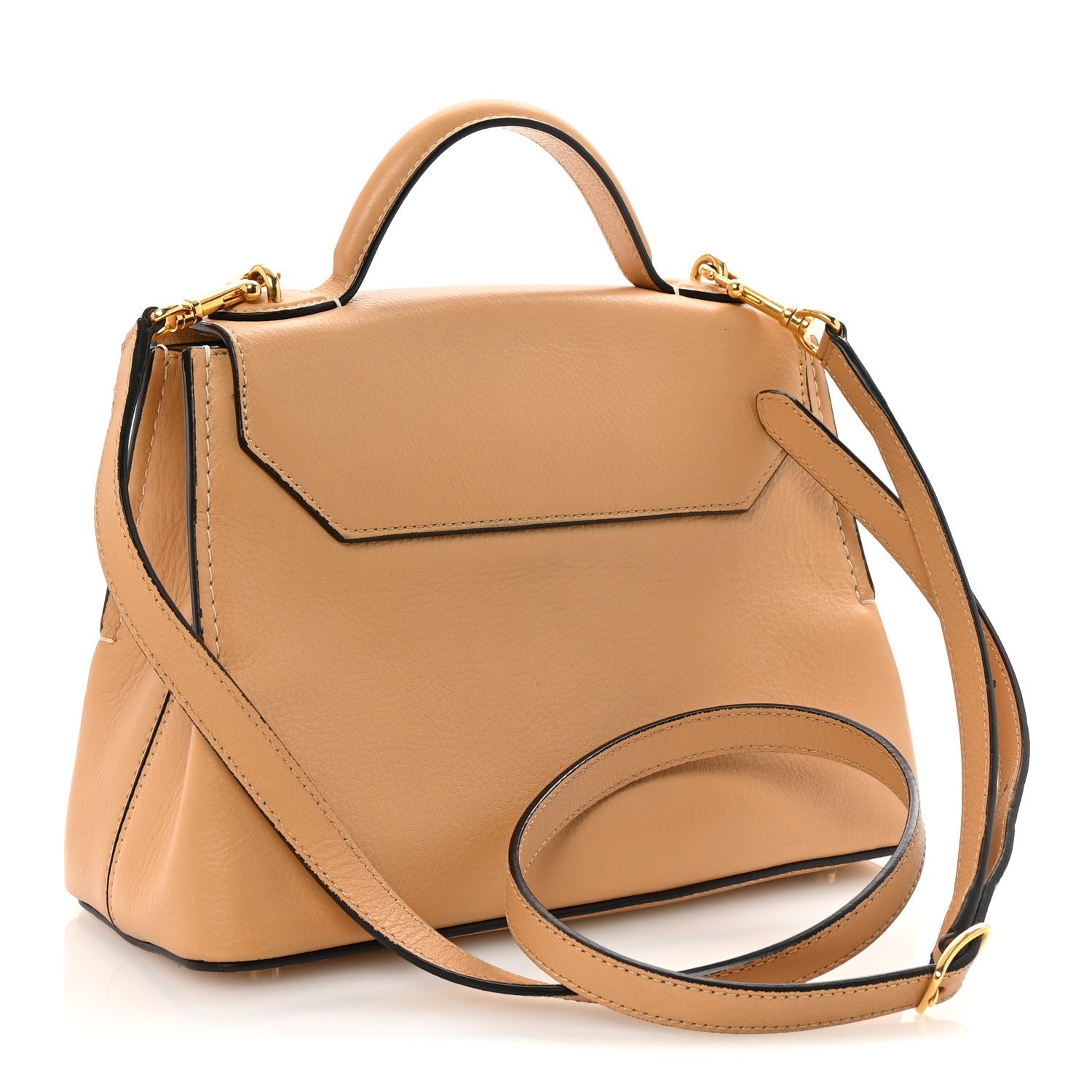 Silky Calfskin Mini Seaton Dark Golden Yellow