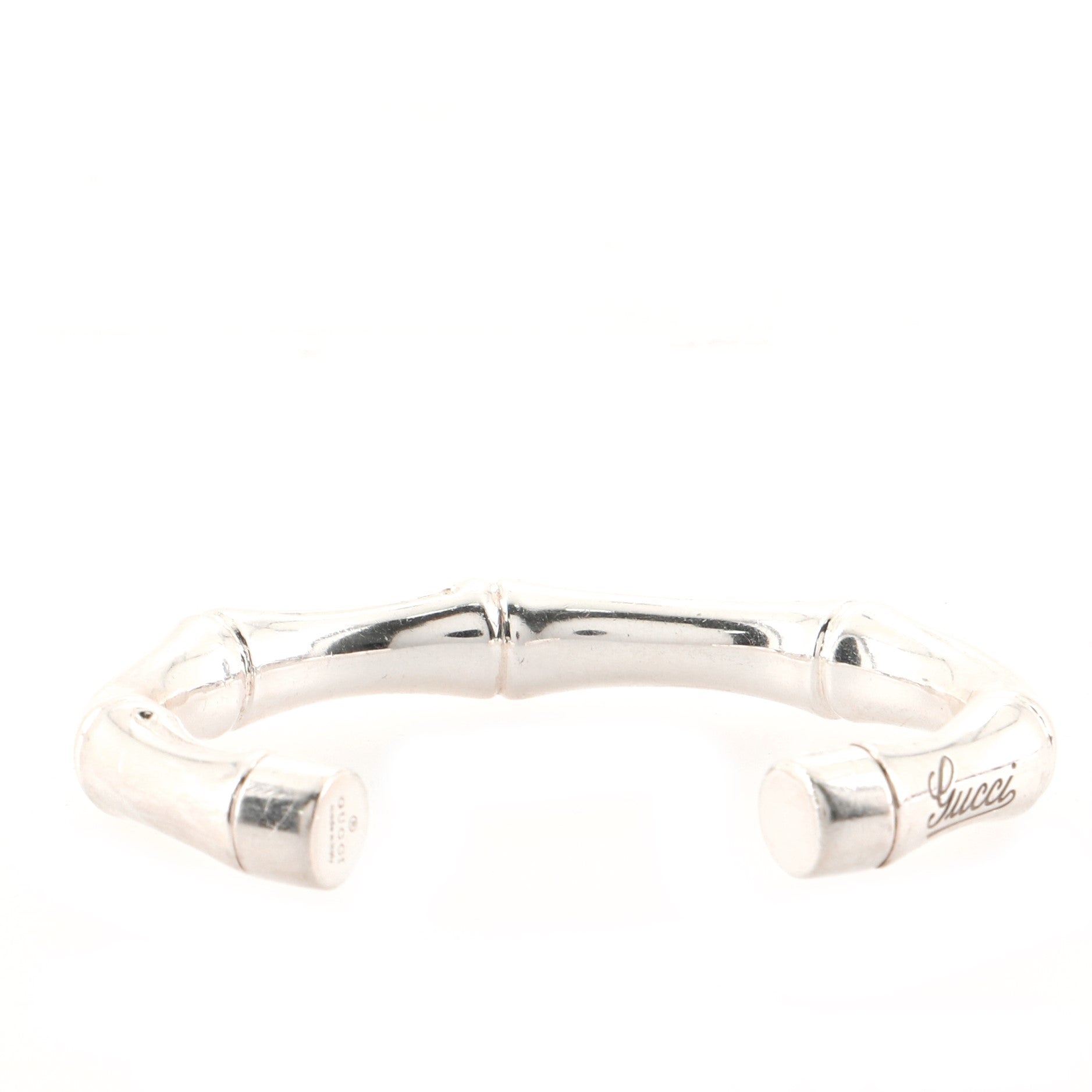 Bamboo Cuff Bracelet Sterling Silver 5mm