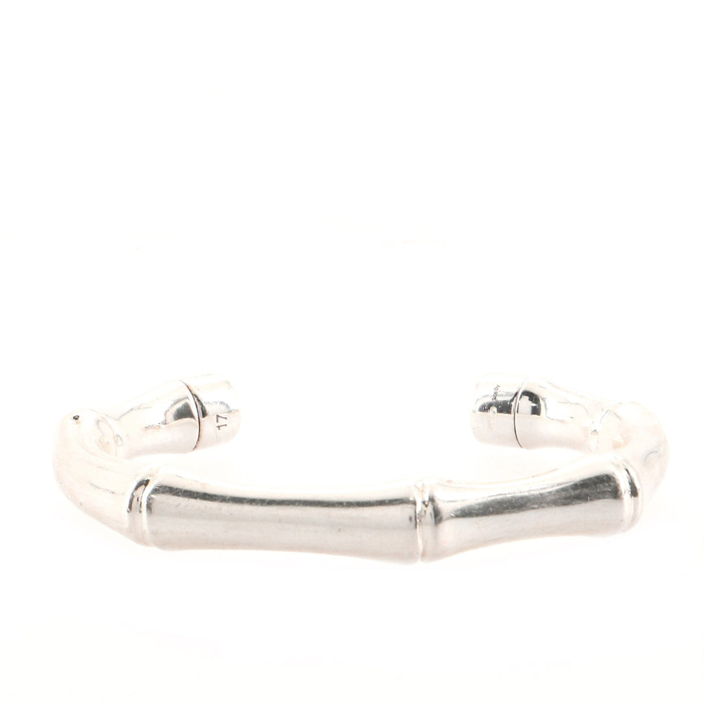 Bamboo Cuff Bracelet Sterling Silver 5mm