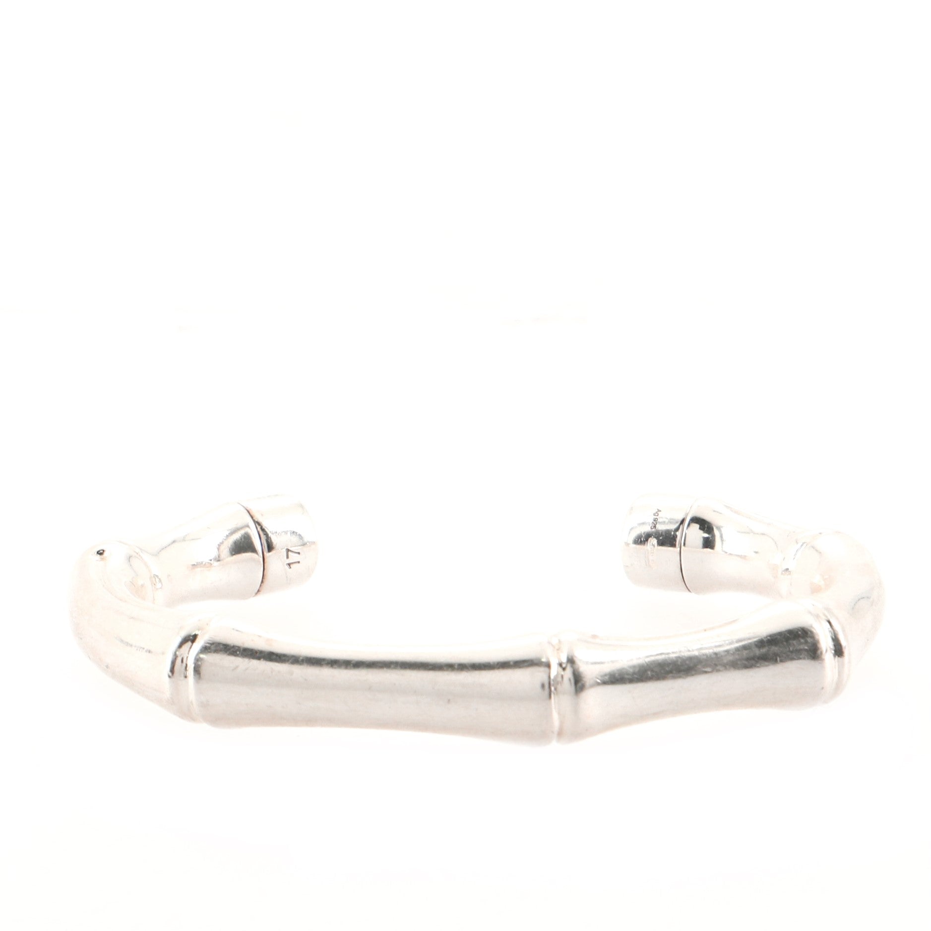 Bamboo Cuff Bracelet Sterling Silver 5mm