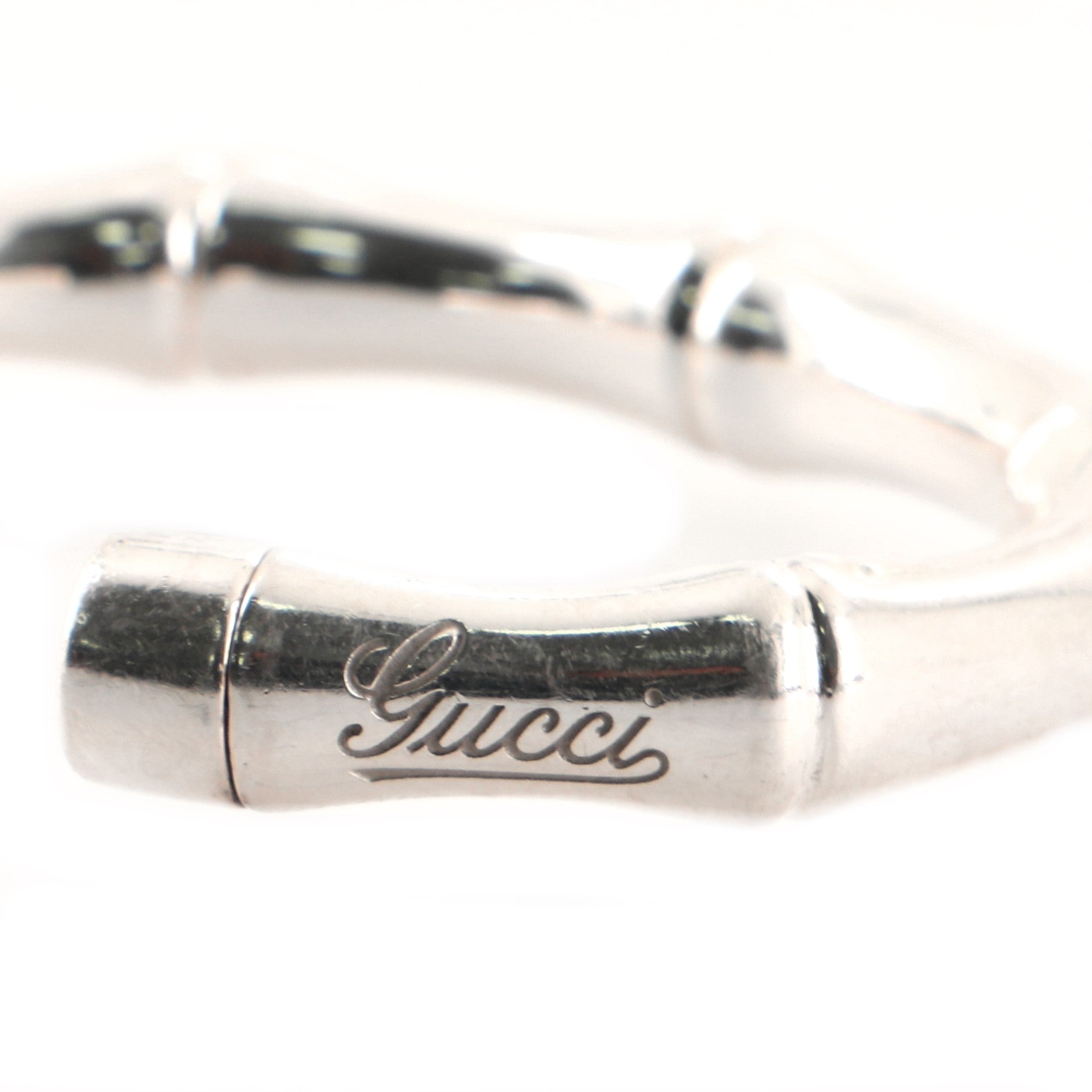 Bamboo Cuff Bracelet Sterling Silver 5mm