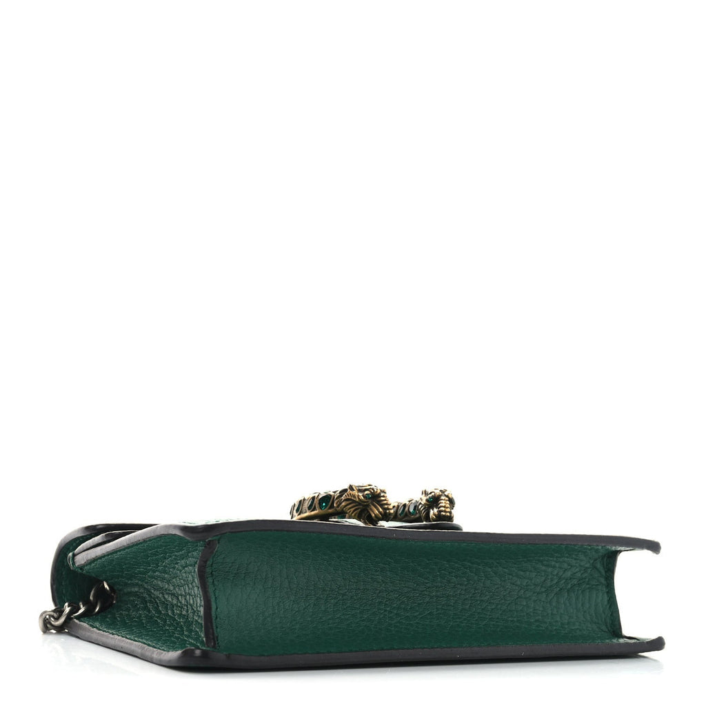 Dollar Calfskin Crystal Super Mini Dionysus Shoulder Bag Emerald