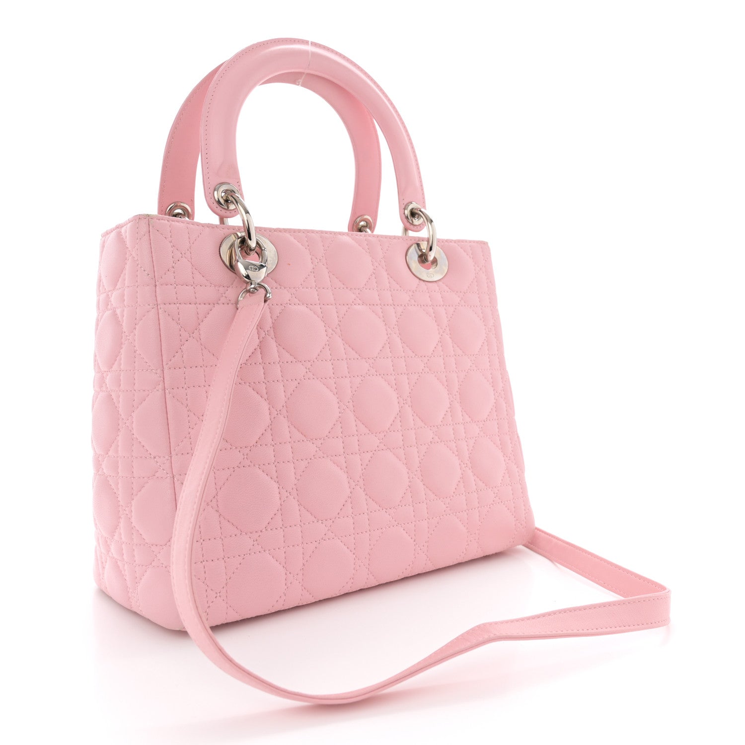 Lambskin Cannage Medium Lady Dior Light Pink