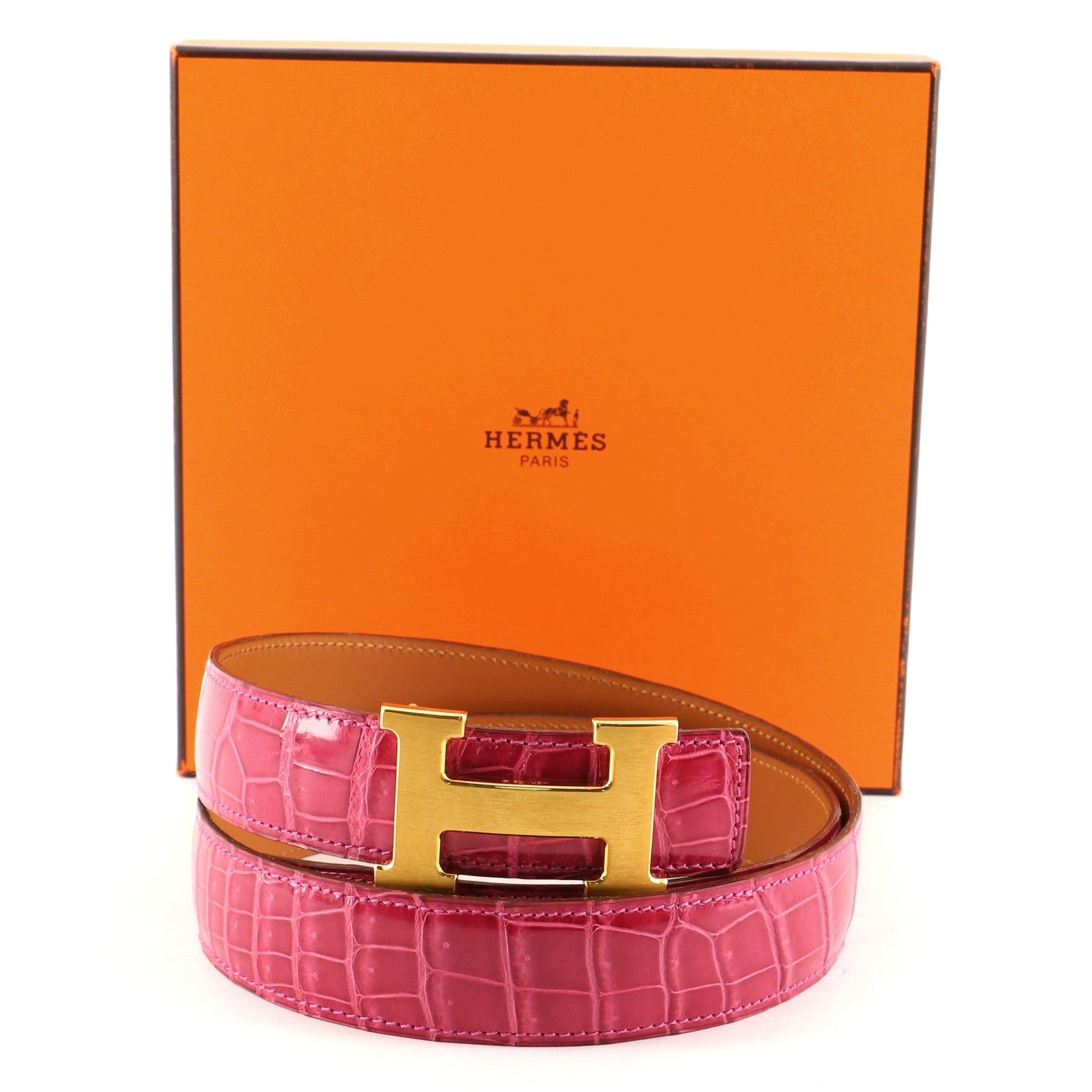 Constance Belt Shiny Porosus Crocodile Medium 90