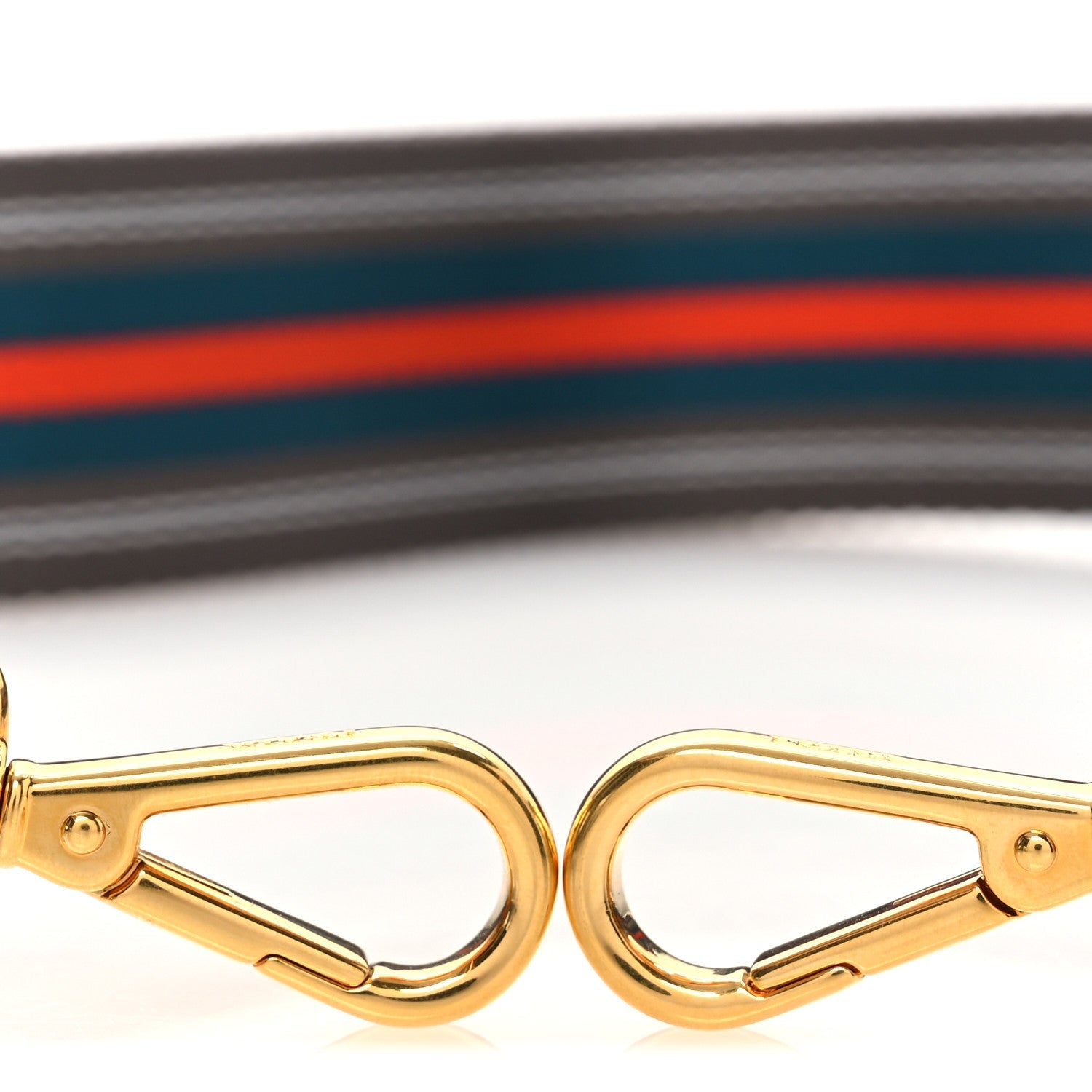 Vitello Daino Striped Fabric Shoulder Strap